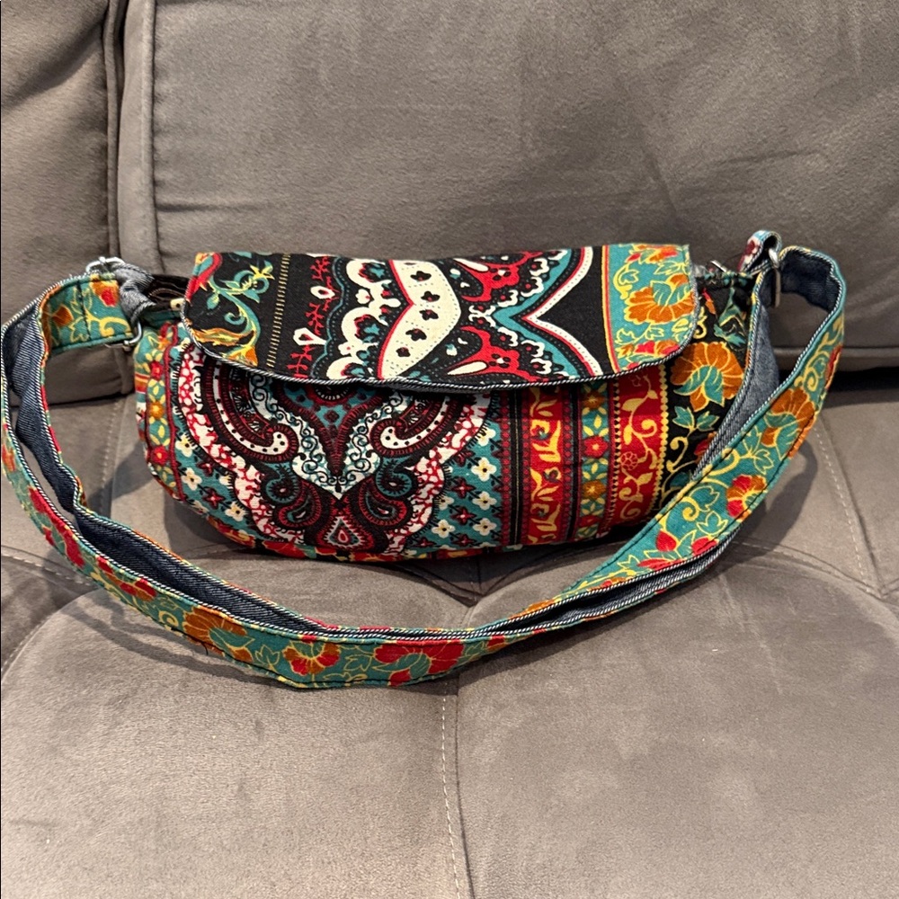 Beya Cotton and Linen Colorful Patterned Women's Bag